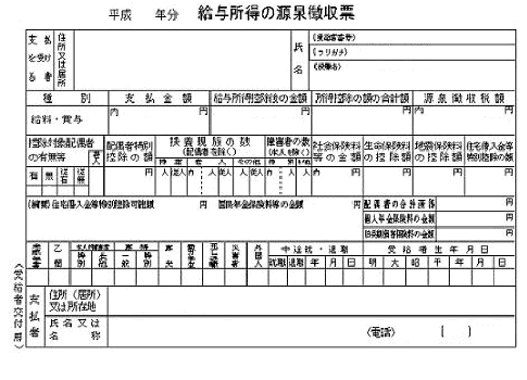 源泉徴収票イメージ