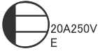 接地極付き２０A２５０Vコンセント